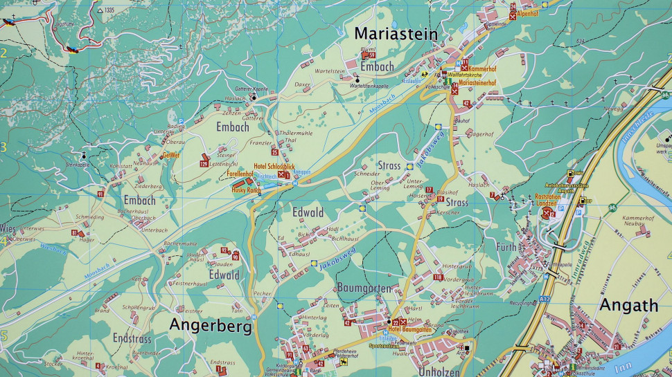 Carte des environs de Mariastein