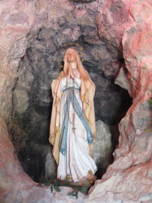 Mary in the Lourdes Grotto