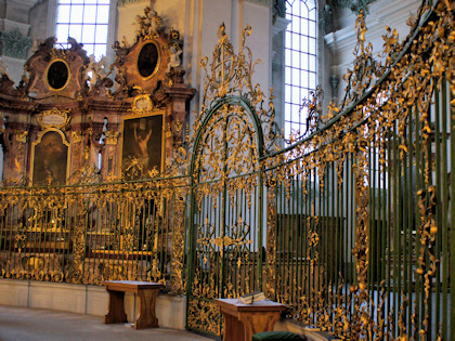 Baroque lattice in the Cathedral of St. Gall