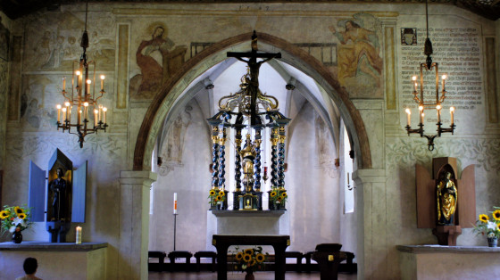 Vue intérieure de la chapelle de Ranft
