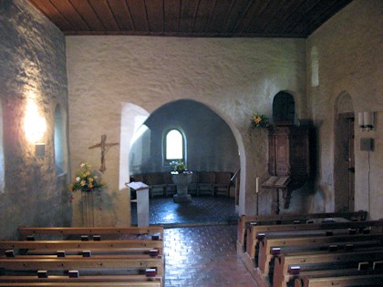 Église d'Einigen, vue intérieure
