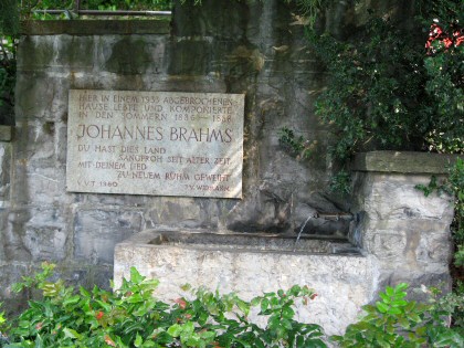 Johannes Brahms Gedenktafel bei Thun