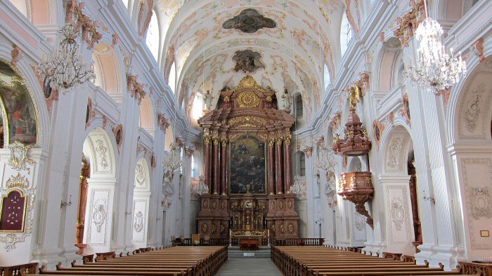 Luzern Jesuit church interior view