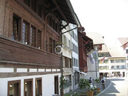 Gothic houses in the Müligass in Willisau