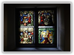 Stained-glass windows from the new abbey