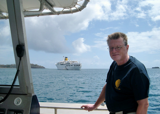 Gerhard at the excursion boat