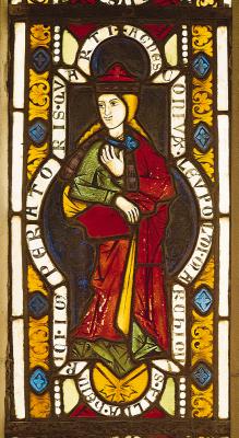 Agnes, stained glass window
