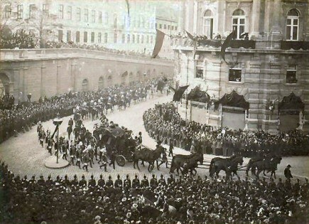 Funeral procession of Empress Elisabeth at the Augustinian ramp