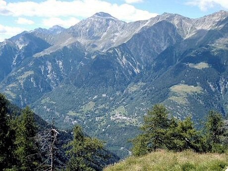 View of Soglio from the Furae hut