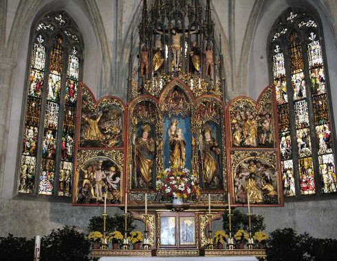 autel gothique de l'église de Nonnberg